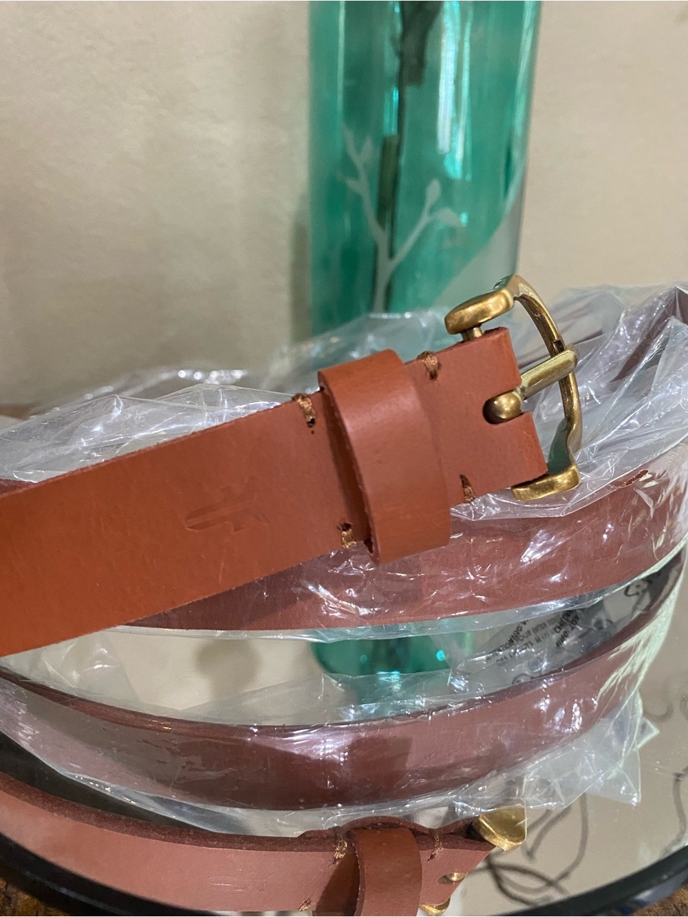 Frye Brown Leather Belt, brown, size 1x/2x new!